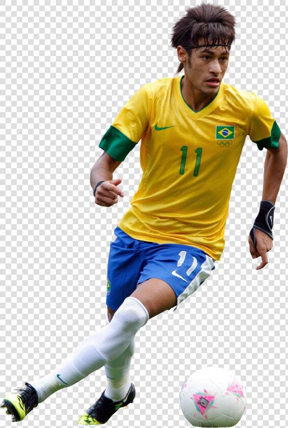 Neymar Athlete Yellow Png   Neymar Png With Ball  Transparent PngTransparent PNG