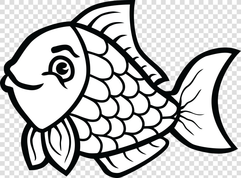 Clip Art Transparent Download Of Fish In Black And   Fish Clipart Black And White  HD Png DownloadTransparent PNG