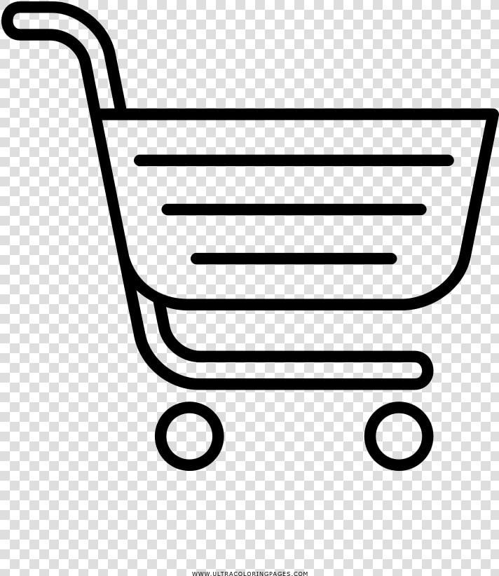 Shopping Cart Coloring Page   Shopping Cart  HD Png DownloadTransparent PNG