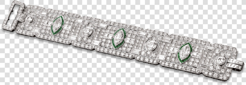 Art Deco Diamond And Emerald Bracelet   Bling bling  HD Png DownloadTransparent PNG