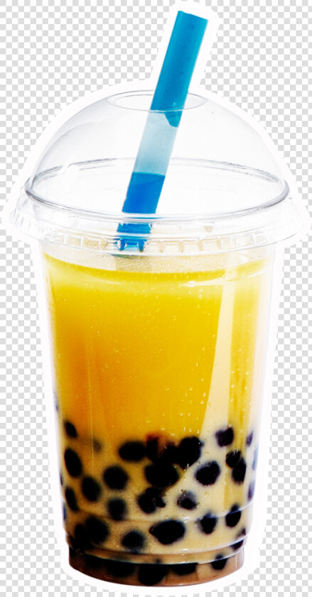 Milk Tea Boba Png Vector Transparent Download   Yellow Black Bubble Tea  Png DownloadTransparent PNG