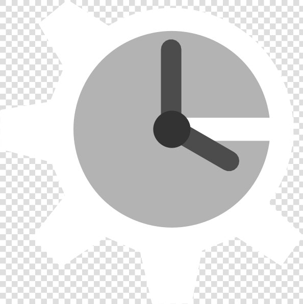 Clock White Gear Clip Art At Clker   Clock Gear Icon White  HD Png DownloadTransparent PNG