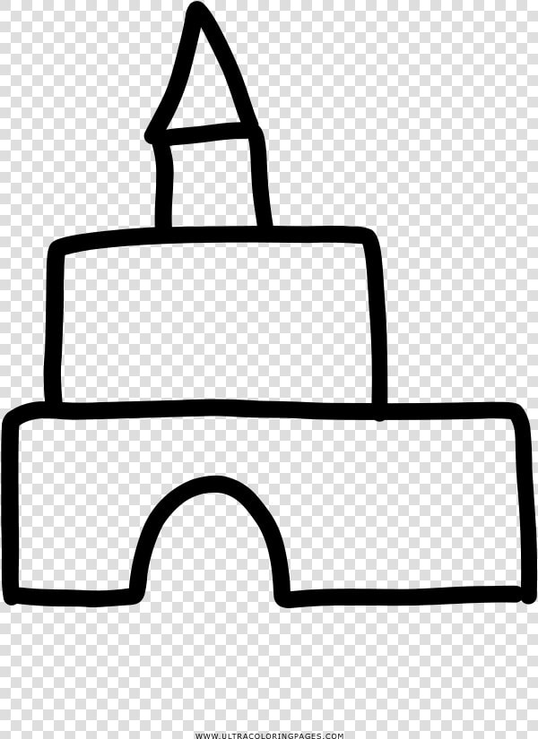 Sand Castle Coloring Page  HD Png DownloadTransparent PNG