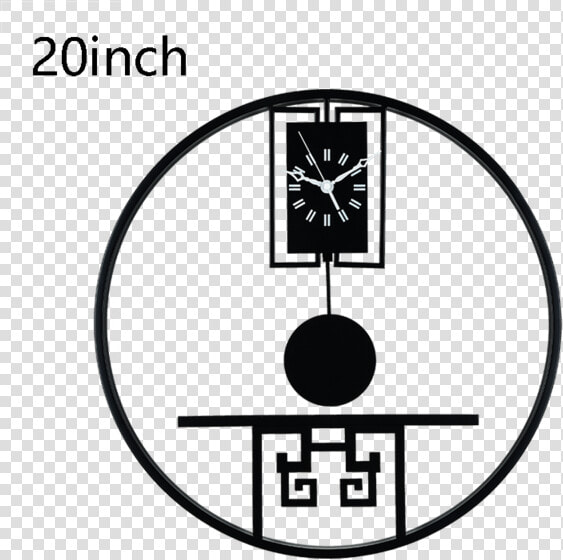 Creative Handmade Metal Neoclassical Big Round Clock   Clock  HD Png DownloadTransparent PNG