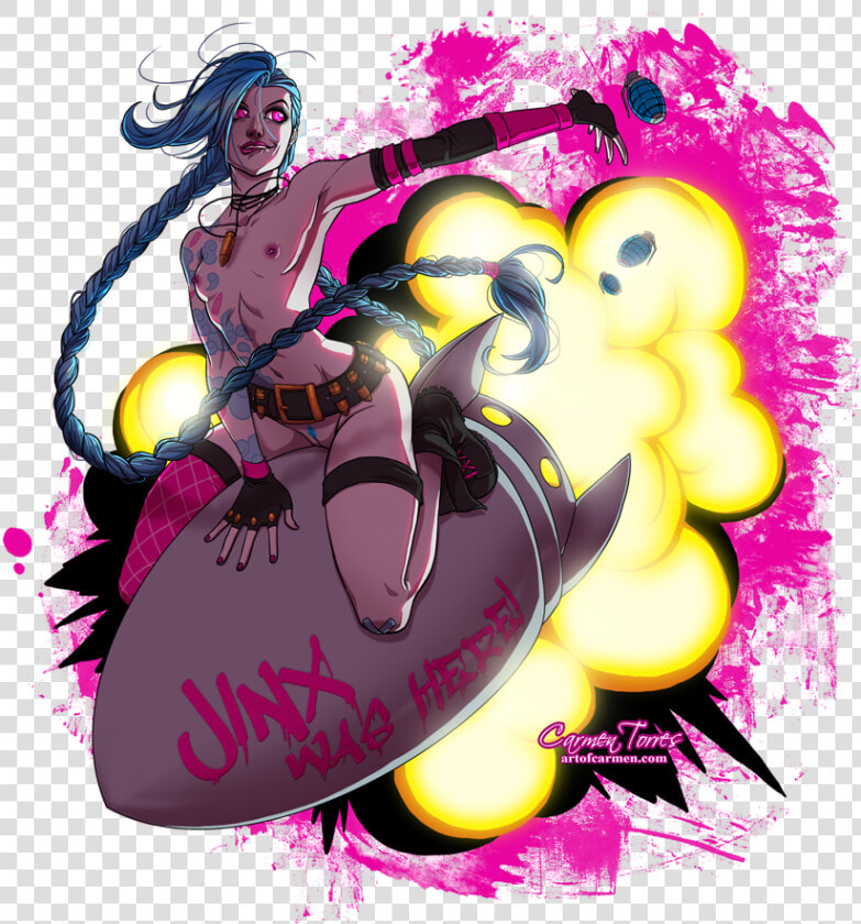 Jinx Drawn By Carmen Torres   Jinx Rocket Hentai  HD Png DownloadTransparent PNG