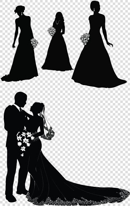 Bridegroom Wedding Clip Art   Wedding Couple Silhouette Png  Transparent PngTransparent PNG