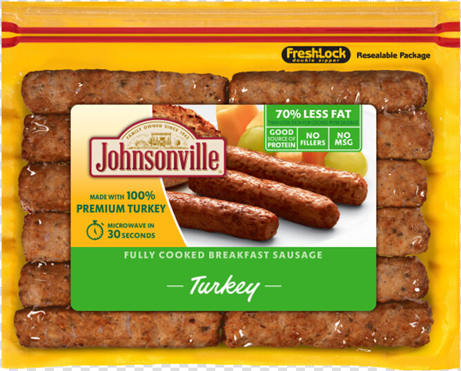 Johnsonville Fully Cooked Turkey Breakfast Sausage  HD Png DownloadTransparent PNG