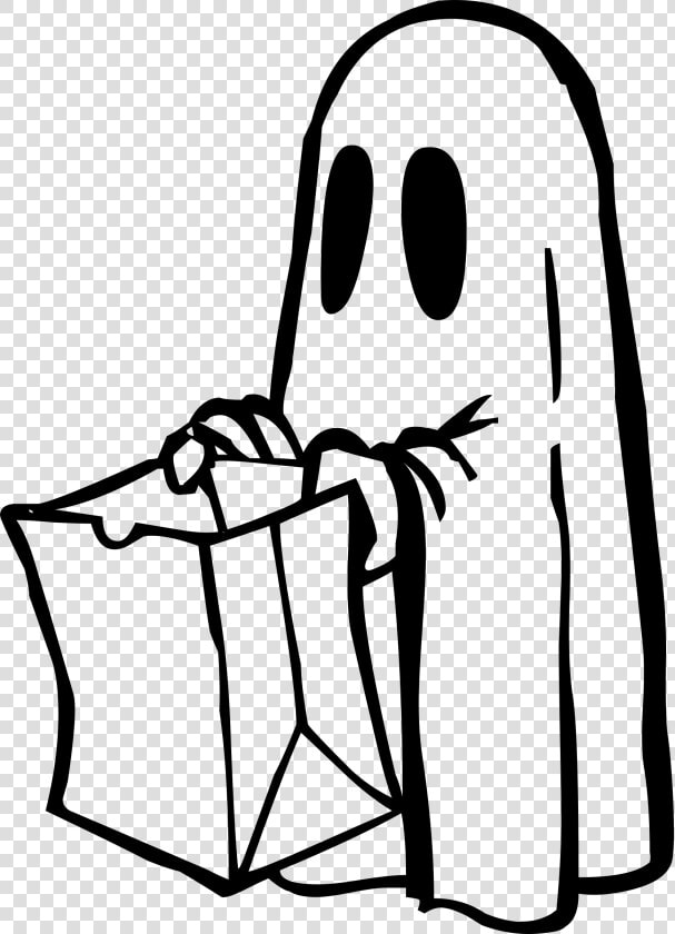 Ghost Clip Art Black And White   Ghost Trick Or Treat  HD Png DownloadTransparent PNG