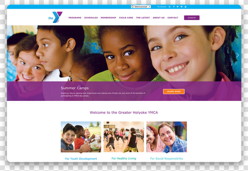 Ymca Website Designs Holyoke   Association Website Design  HD Png DownloadTransparent PNG