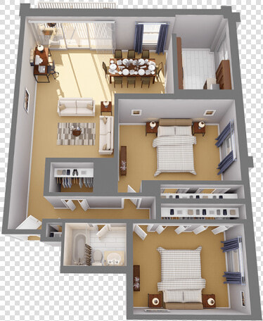 The Rockville Two Bedroom Apartment In Rockville Md    900 Sq Ft 2 Bedroom Apartment Plans  HD Png DownloadTransparent PNG