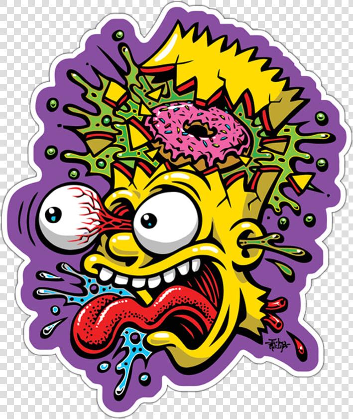 Transparent Bart Simpson Clipart   Calcomanias De Los Simpson  HD Png DownloadTransparent PNG