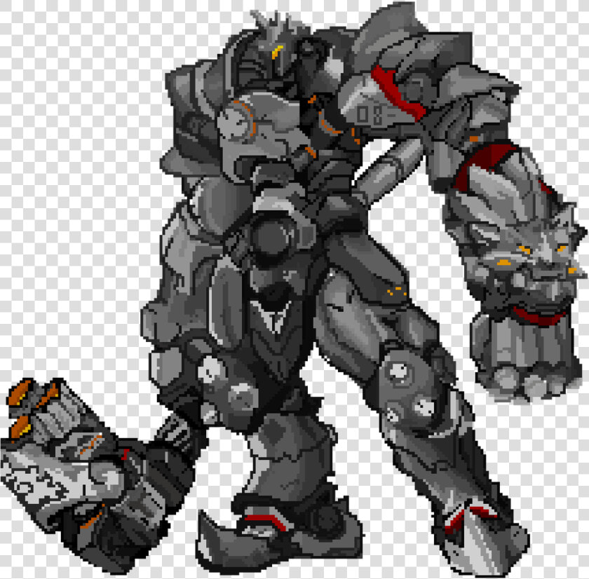 Clip Art Reinhardt Transparent   Overwatch Reinhardt Pixel Art  HD Png DownloadTransparent PNG