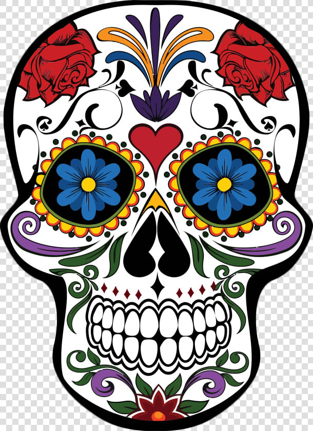 Mardi Flower Skull Calavera Gras Design Floral Clipart   Day Of The Dead Skull Png  Transparent PngTransparent PNG