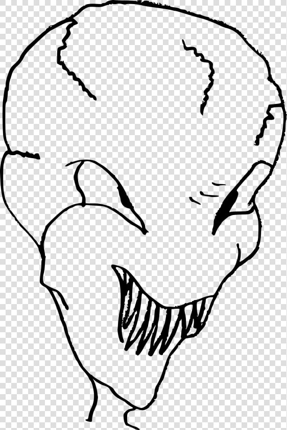 Alien Head   Alien Head Line Drawing  HD Png DownloadTransparent PNG