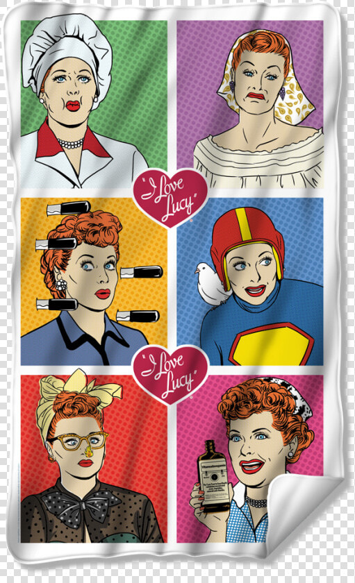 I Love Lucy Comic Fleece Blanket Class   Cartoon  HD Png DownloadTransparent PNG