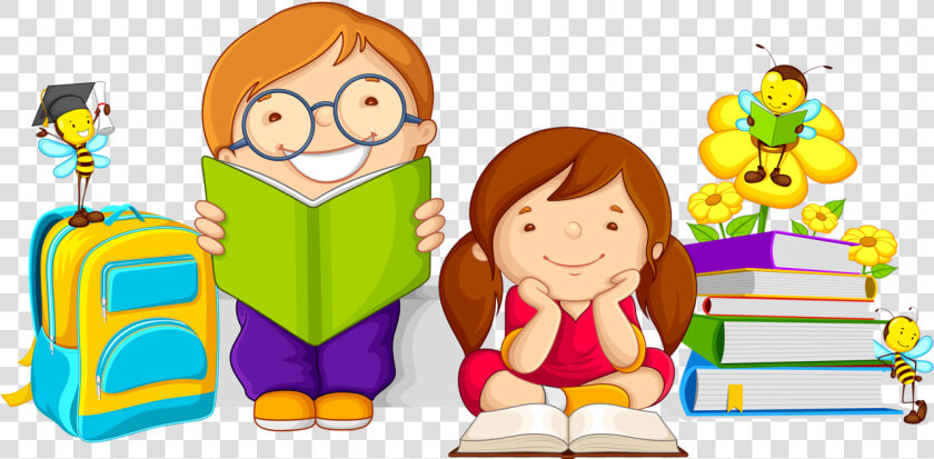 School Pupils Clipart Graphic Transparent 8   Kids Studying Clipart  HD Png DownloadTransparent PNG