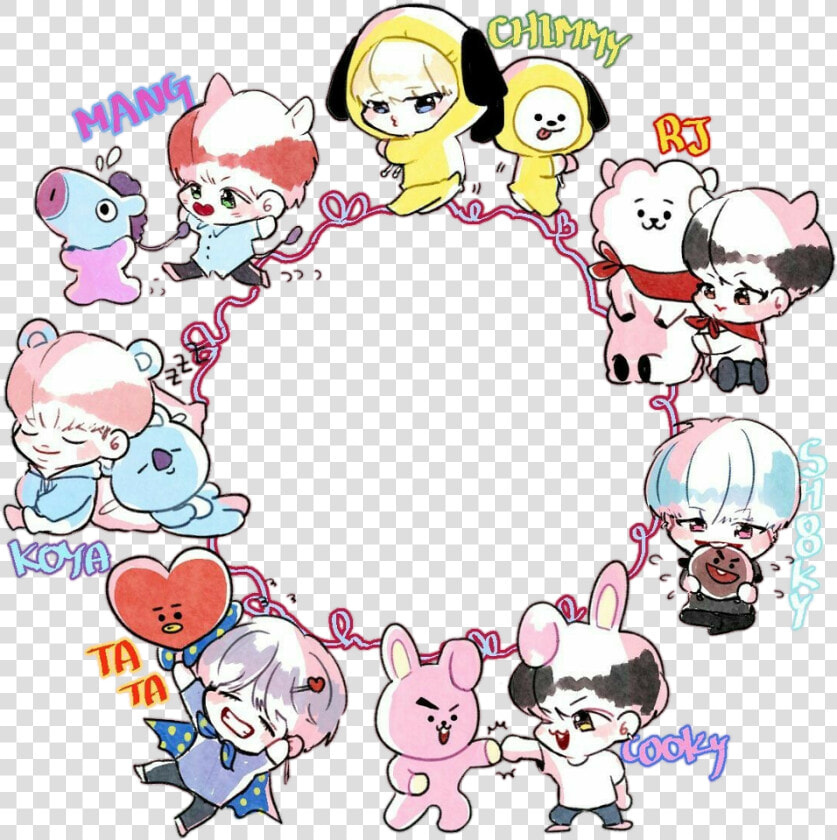  bt21 bts  tata  koya  cooky  mang  van  shooky  jin   Bts Kartun  HD Png DownloadTransparent PNG