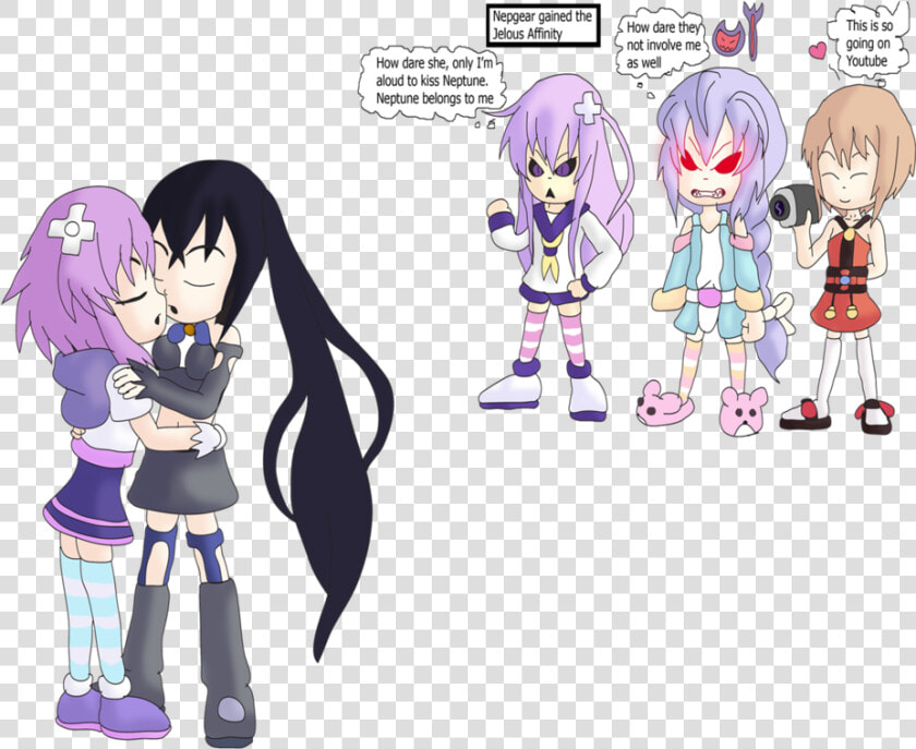 Neptune X Noire By Skye Izumi d6d7k2h   Hyperdimension Neptunia Noire X Neptune  HD Png DownloadTransparent PNG