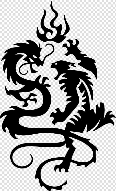 Tiger Shaolin Monastery Chinese Dragon Yin And Yang   Yin Yang Tiger Dragon Tattoo  HD Png DownloadTransparent PNG