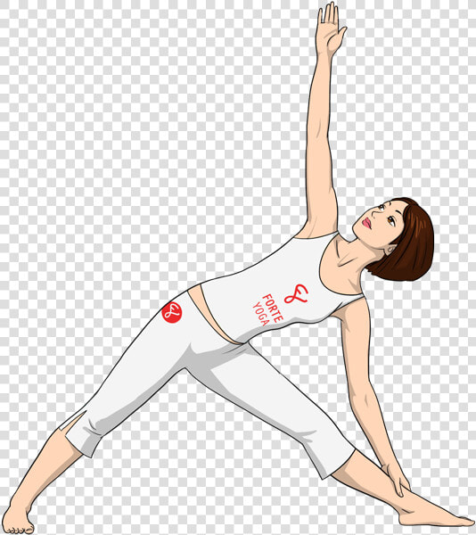 Extended Triangle Yoga Pose   Stretching  HD Png DownloadTransparent PNG