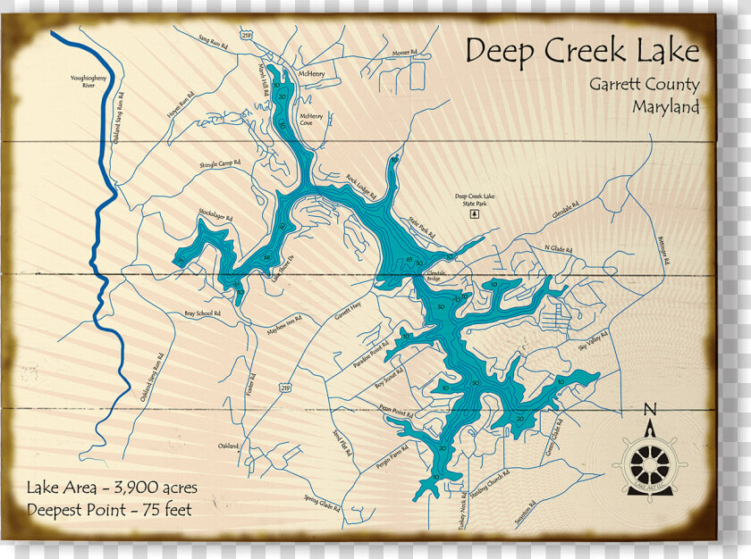 Deep Creek Maps Of Garrett County Md  HD Png DownloadTransparent PNG