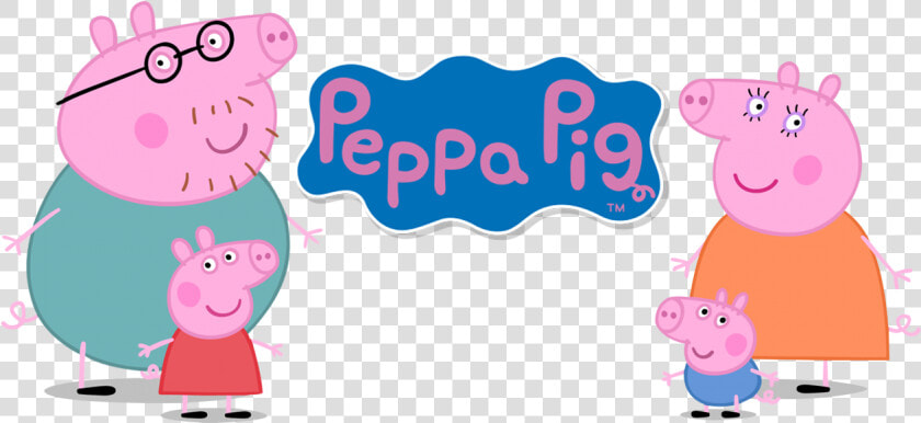 Peppa Pig And Ben And Holly   Peppa Pig Whole Family  HD Png DownloadTransparent PNG