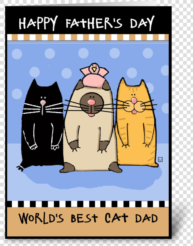 Happy Father S Day World S Best Cat Dad Greeting Card   Happy Fathers Day To A Cat Dad  HD Png DownloadTransparent PNG