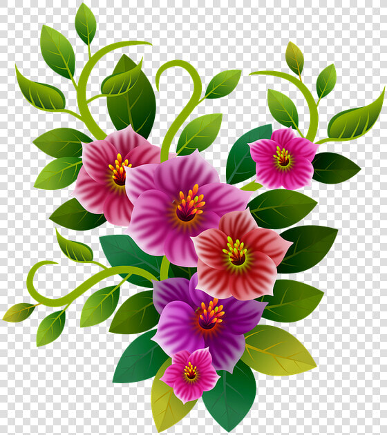 Flowers  Floral  Illustration  Flowery  Bouquet  Branch  HD Png DownloadTransparent PNG