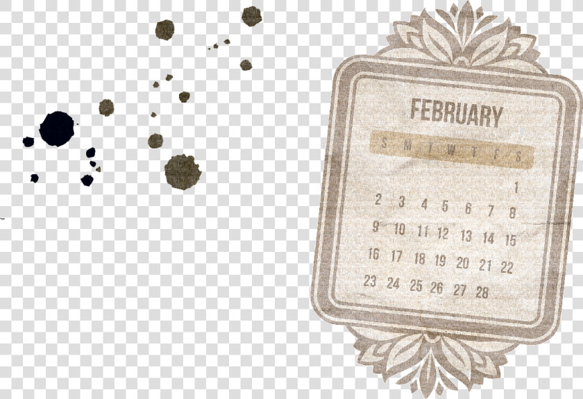 Calendario Vintage Febrero   Calendario Vintage Png  Transparent PngTransparent PNG