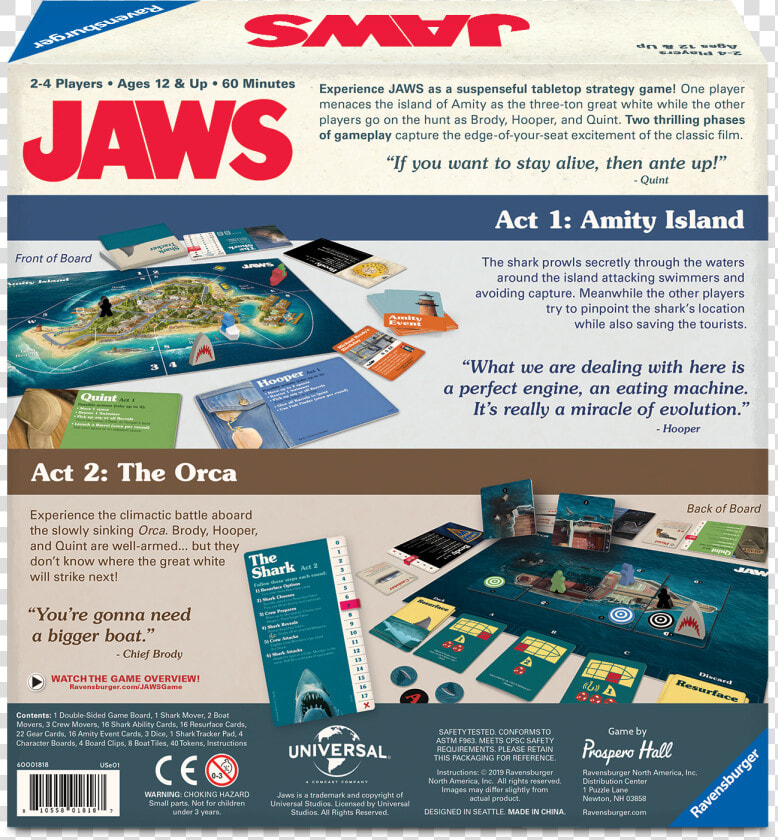 Jaws The Board Game  HD Png DownloadTransparent PNG