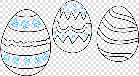 How To Draw Easter Eggs   Easy Drawings Of Easter Eggs  HD Png DownloadTransparent PNG