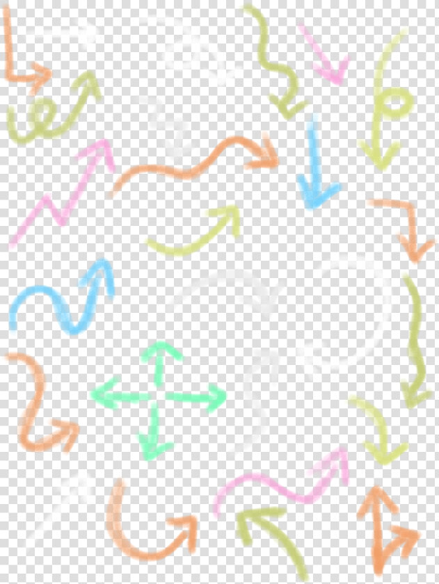 Hand Drawn Arrows Arrow Elements Colorful Png And Psd   Visual Arts  Transparent PngTransparent PNG