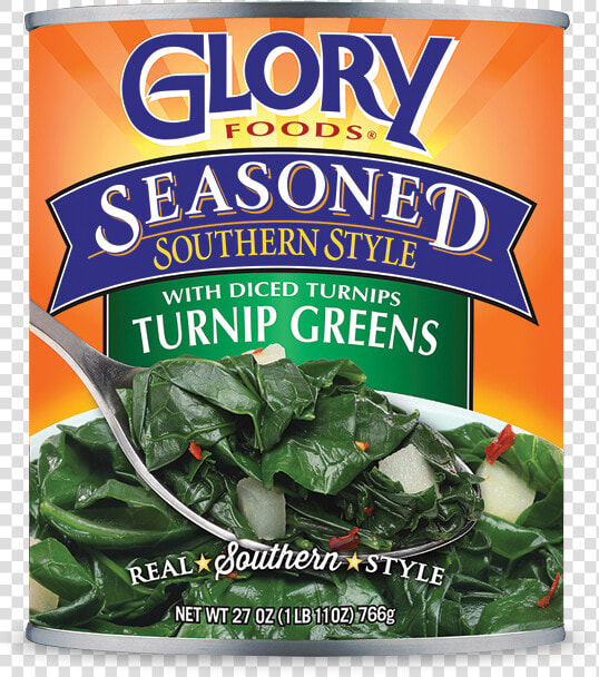 Turnip Greens With Diced Turnips   Glory Seasoned Collard Greens  HD Png DownloadTransparent PNG