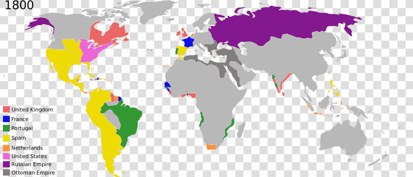 Colonial Empires In   Colonisation 1800  HD Png DownloadTransparent PNG