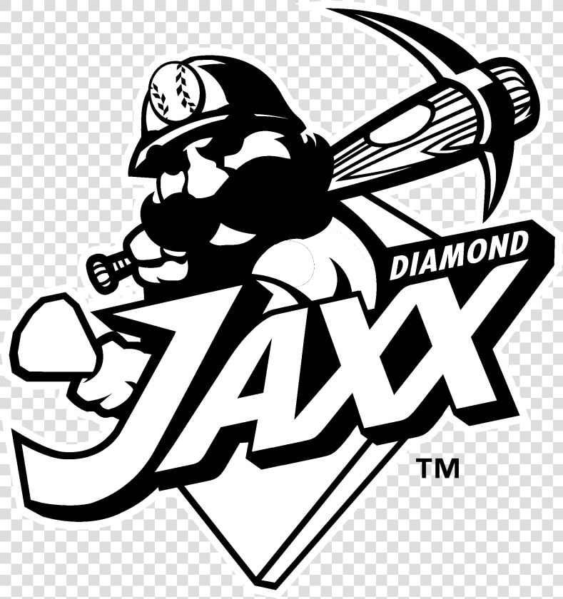 West Tenn Diamond Jaxx Logo Black And White   Diamond Jaxx Baseball Club  HD Png DownloadTransparent PNG