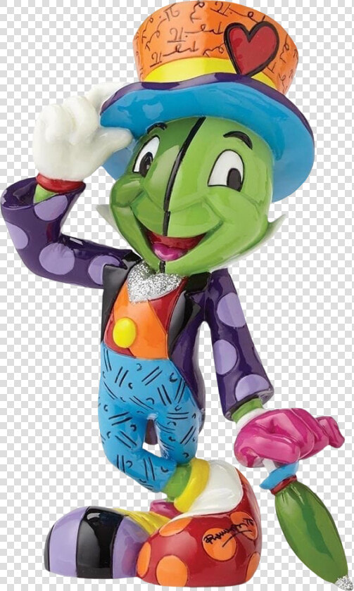 Jiminy Cricket 6” Statue By Romero Britto   Romero Britto Jiminy Cricket  HD Png DownloadTransparent PNG