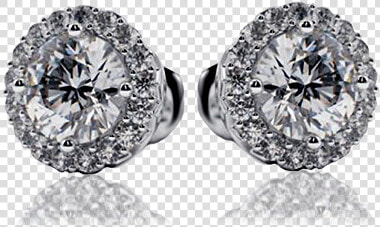 Halo Diamond Stud Earrings  HD Png DownloadTransparent PNG