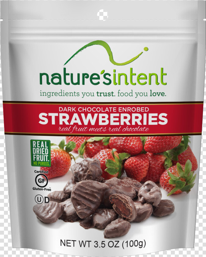 Strawberries Dark Chocolate Enrobed   Nature  39 s Intent Chocolate Enrobed Figs  HD Png DownloadTransparent PNG