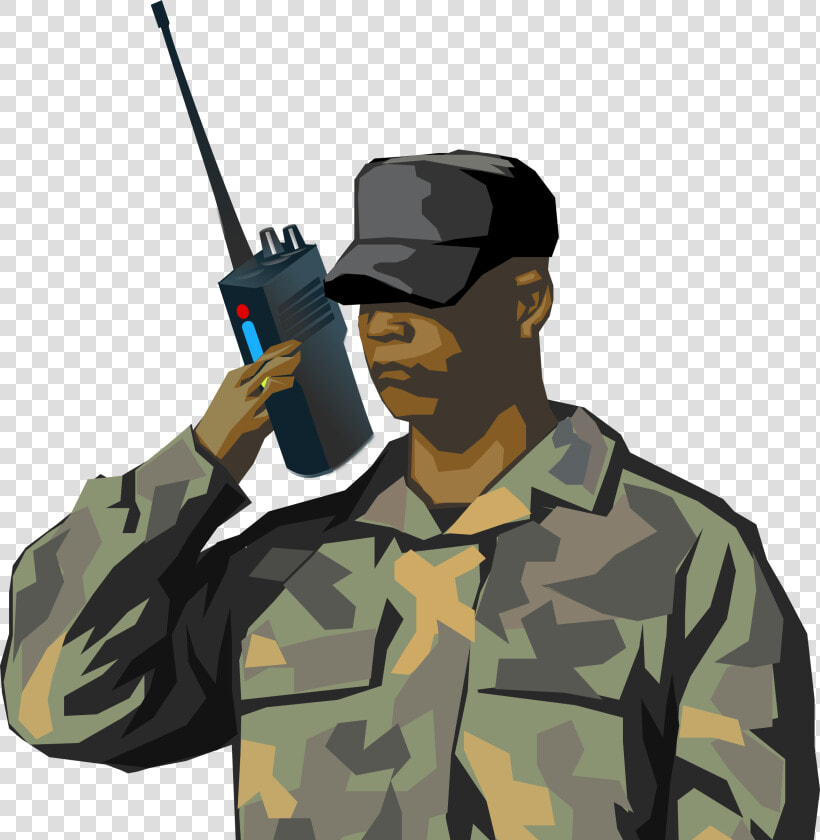 Army Guy Walkie Talkie  HD Png DownloadTransparent PNG