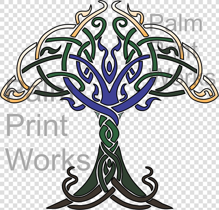 Tree Celtic Shield Knot   Stencil Celtic Tree Of Life  HD Png DownloadTransparent PNG