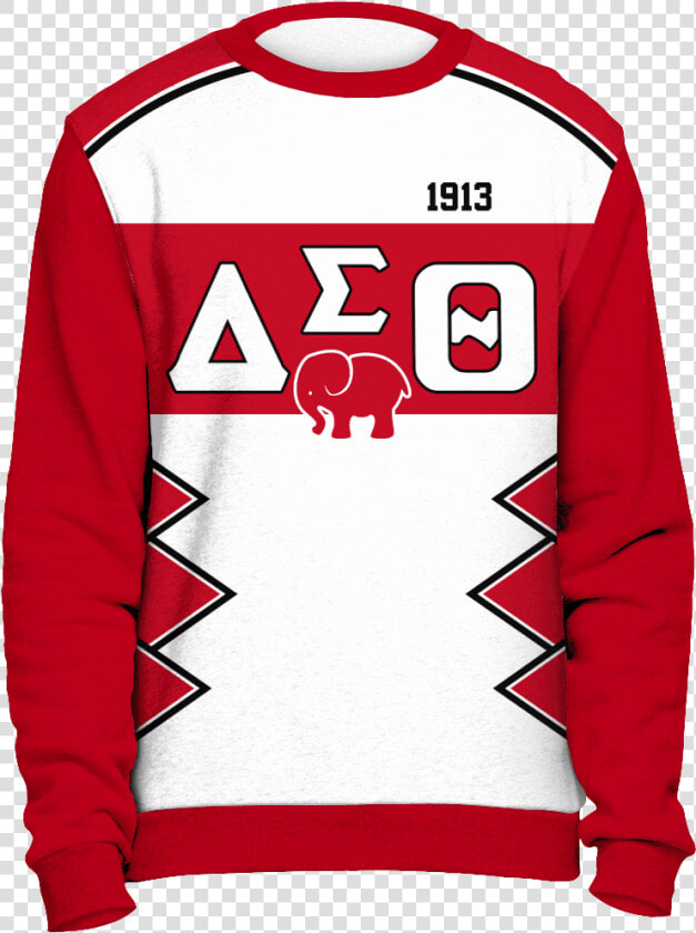 Delta Sigma Theta Initials And Year Red Sweatshirt   Anatomy Ugly Christmas Sweater  HD Png DownloadTransparent PNG