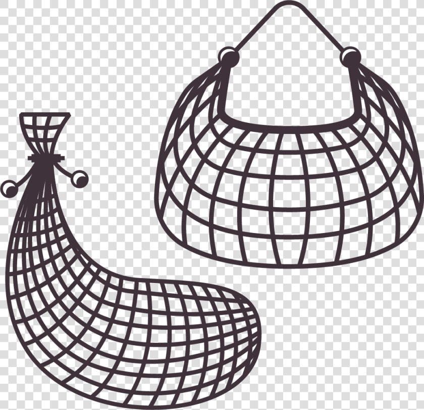 Fishing Net Fish Trap   Fishing Net Clipart Black And White  HD Png DownloadTransparent PNG