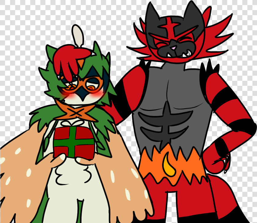 Incineroar Brings Presents   Cartoon  HD Png DownloadTransparent PNG