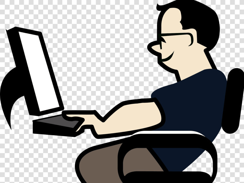 Person On Computer Logo Clipart   Png Download   Programmer Clipart Png  Transparent PngTransparent PNG