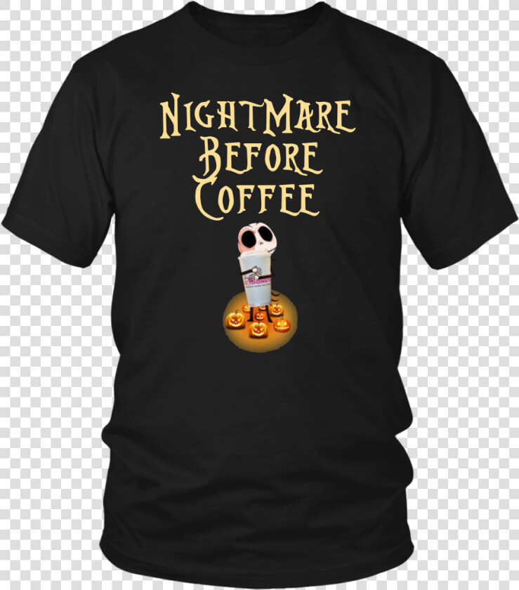 Jack Hug Dunkin Donuts Nightmare Before Coffee T shirt  HD Png DownloadTransparent PNG