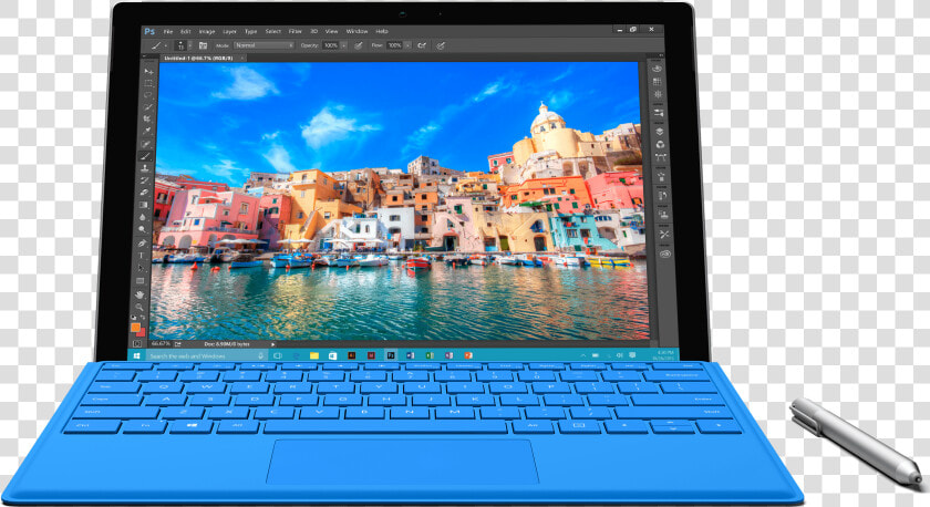 Microsoft Surface Pro 4 Blue   Microsoft Surface Pro 4 256gb Intel Core I7  HD Png DownloadTransparent PNG