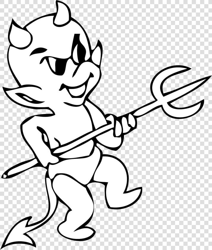 Demon Clip Arts   Demon Cartoon Black And White  HD Png DownloadTransparent PNG