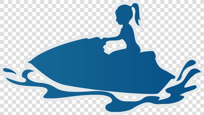 Girl Jet Ski Waverunner Sticker   Jet Ski Silhouette  HD Png DownloadTransparent PNG