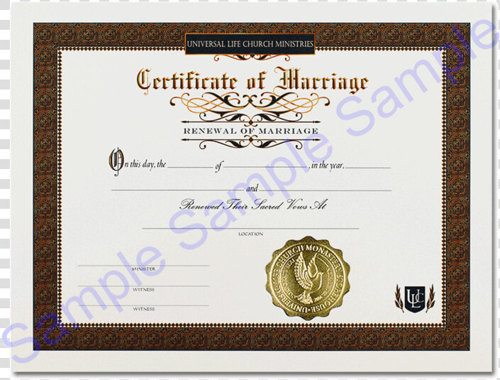 Vow Renewal Certificate   Masters Degree In Life  HD Png DownloadTransparent PNG