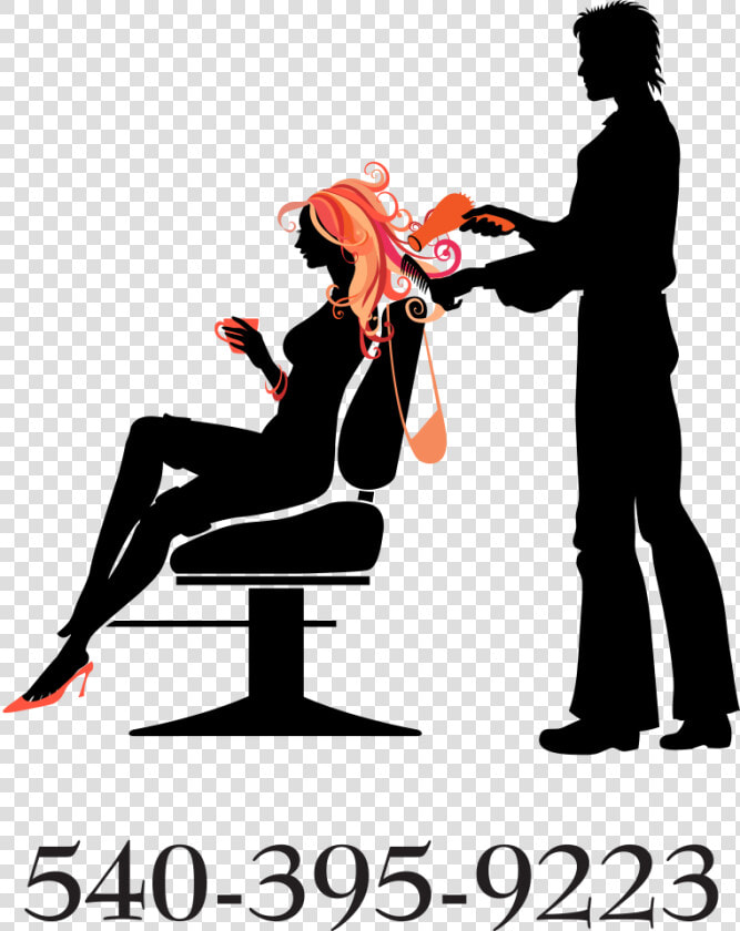 Transparent Blow Dryer Clipart   Man Cutting Woman Hair  HD Png DownloadTransparent PNG